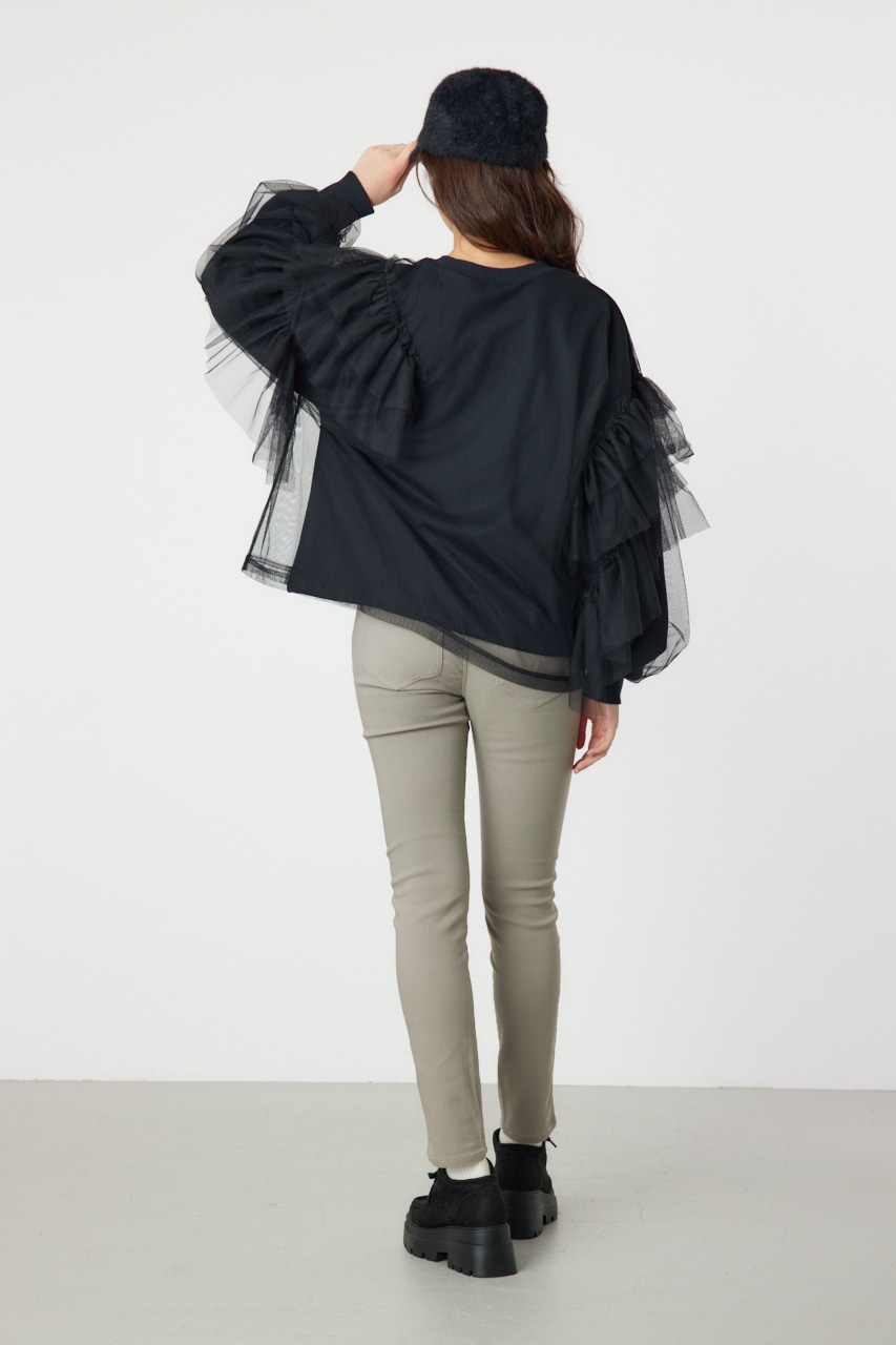 RODEO CROWNS WIDE BOWL | チュールレイヤードフリルスウェット