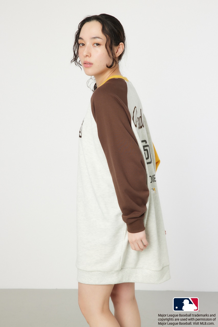 MLBラグランスウェットワンピース L/T.GRY FREE