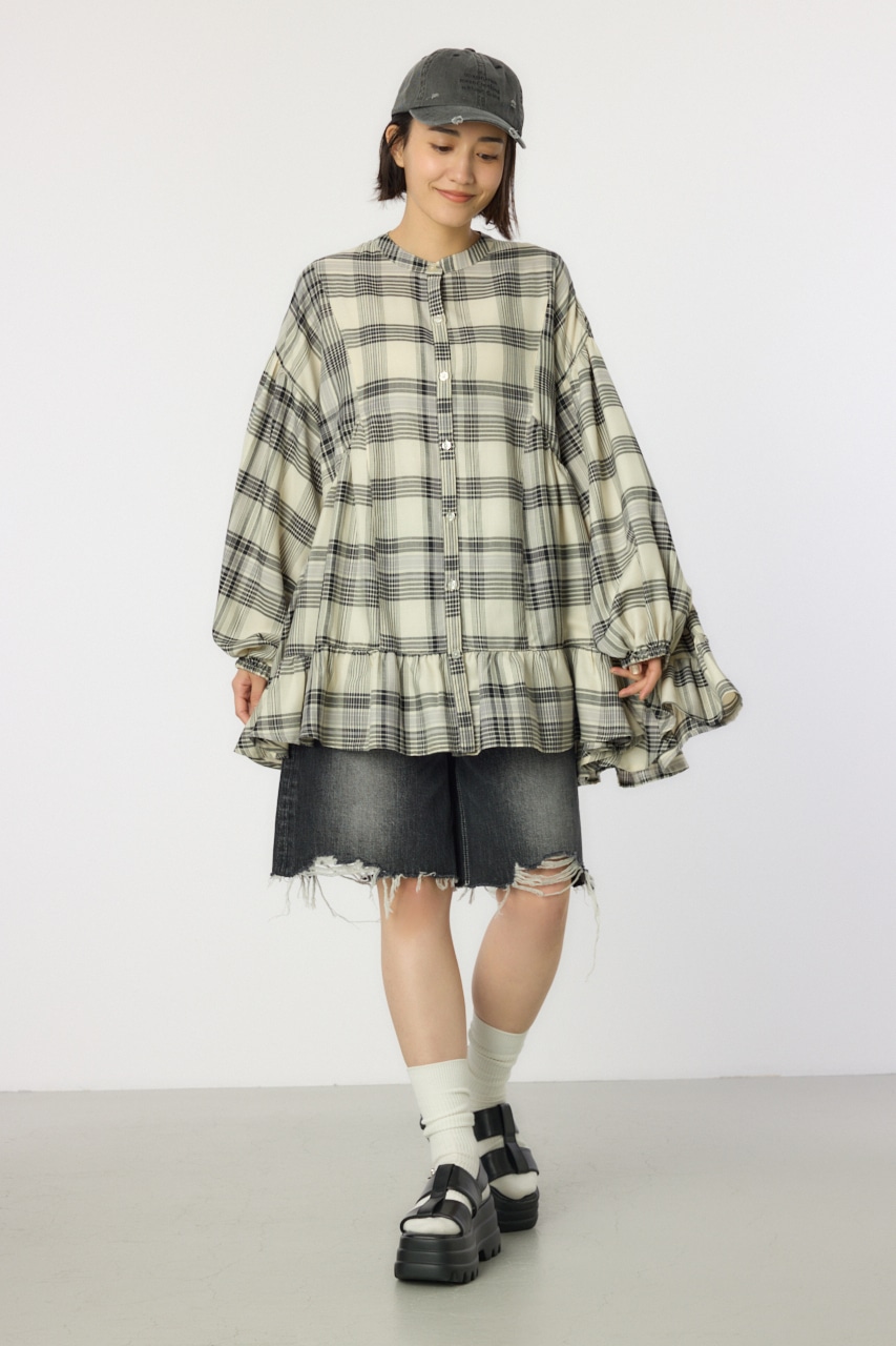 RODEO CROWNS WIDE BOWL | マルチチェックティアードチュニック