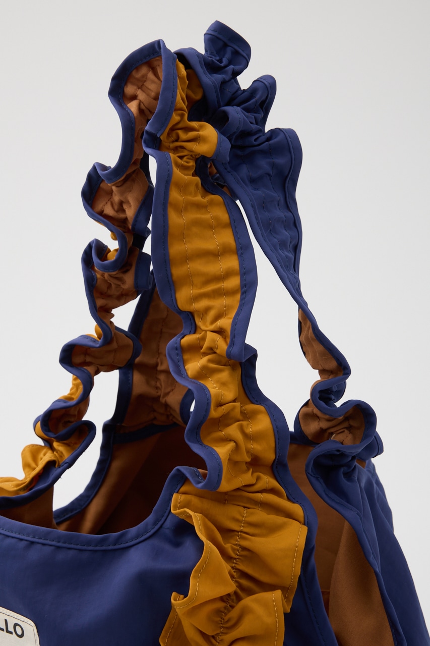 フリルギャザーバッグ NVY FREE