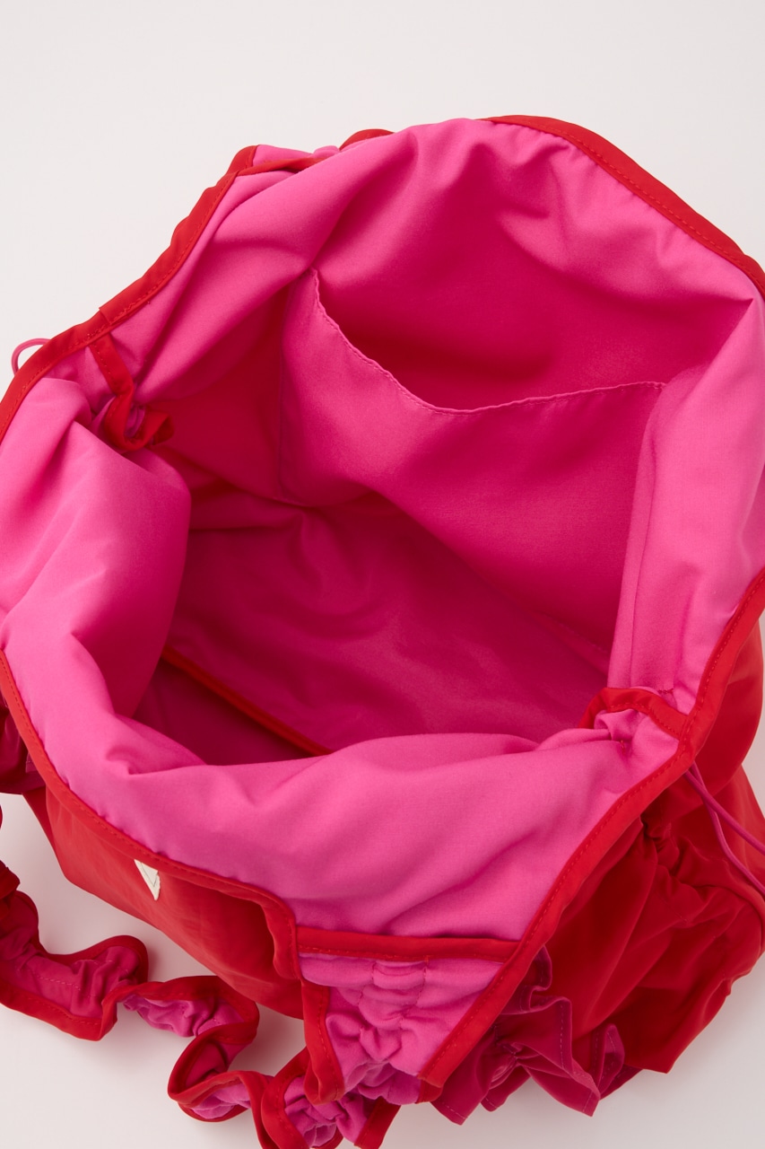 フリルギャザーバッグ RED FREE