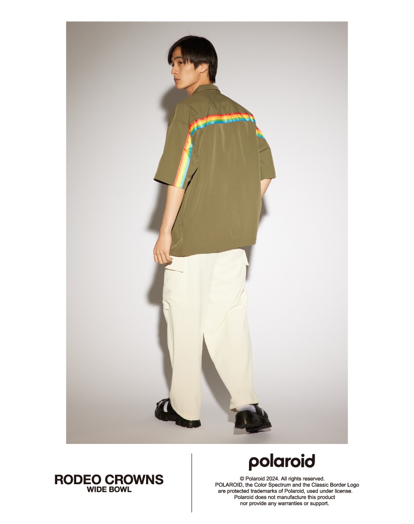 Polaroid バックラインシャツ KHA L