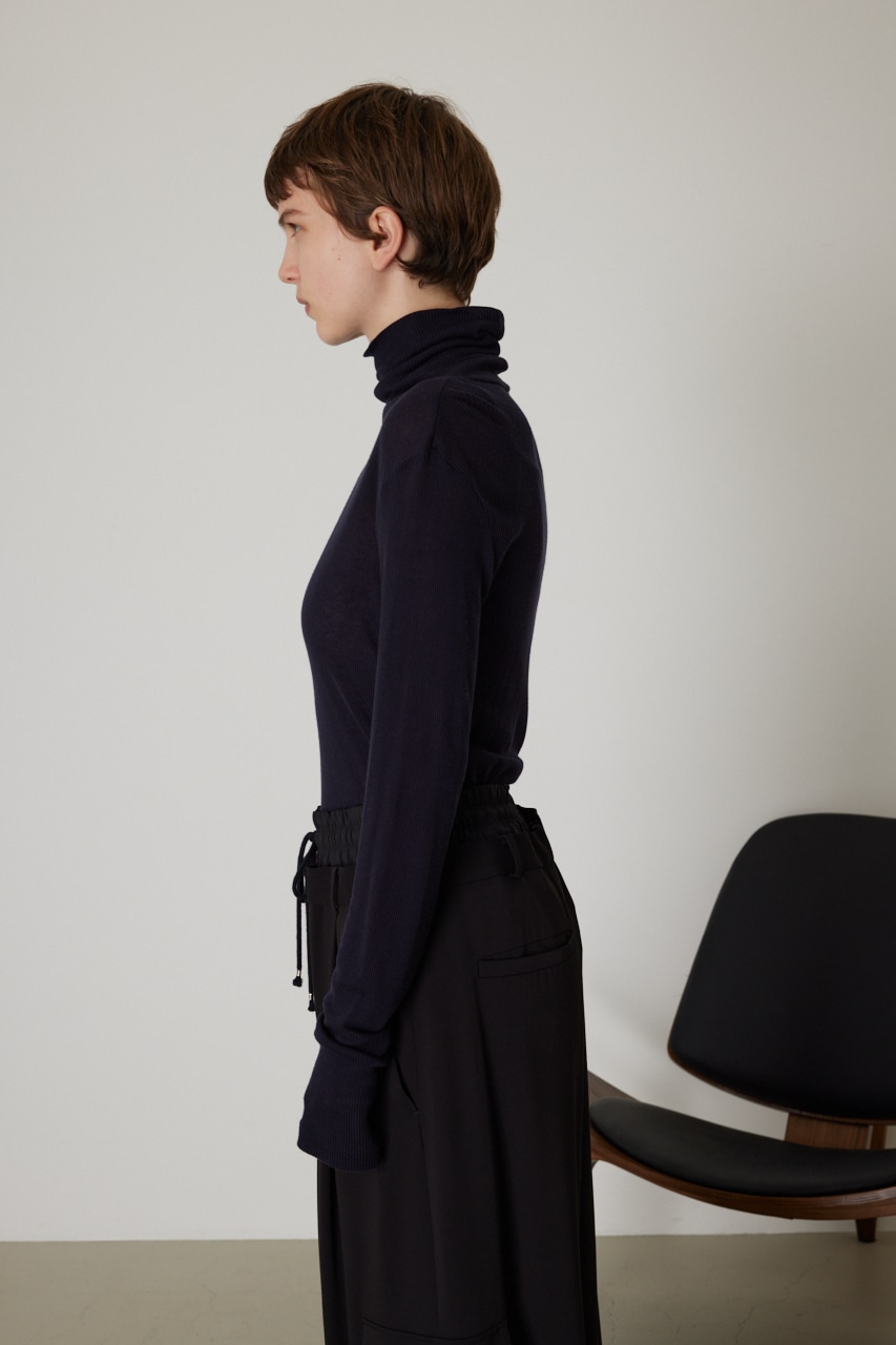 Standard turtleneck cut tops D/NVY FREE