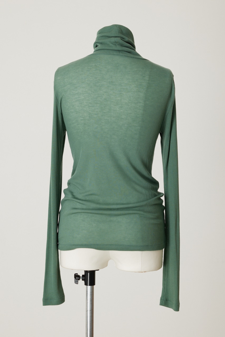Standard turtleneck cut tops L/GRN FREE