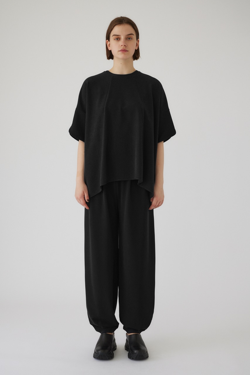 Pique flare tops BLK FREE