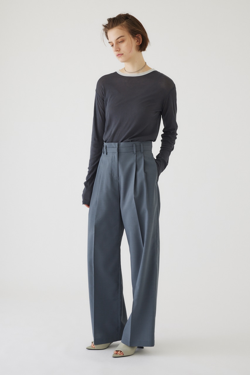 Double waist slacks GRY 38