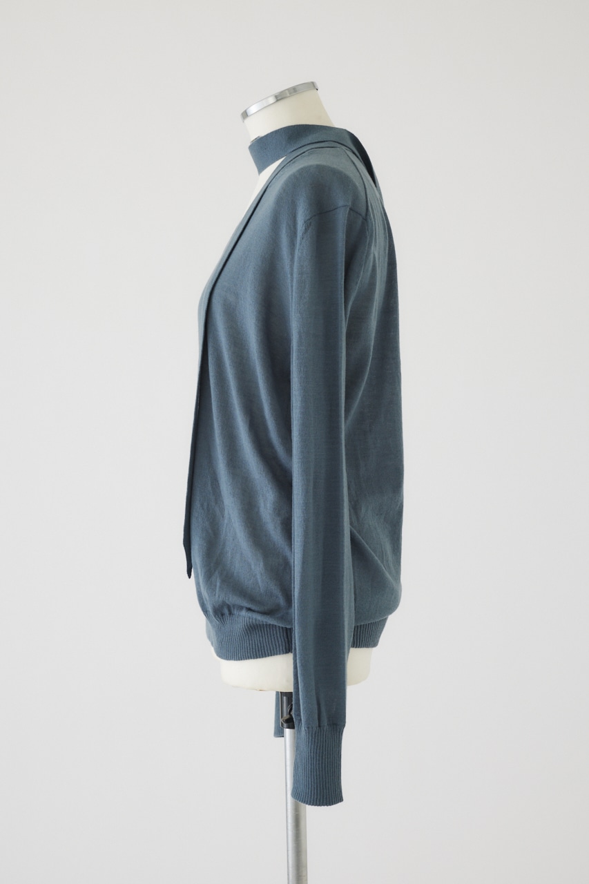 【LIMITED SALE】Classic tie knit L/BLU FREE