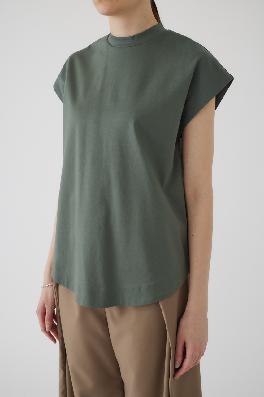 Mannish nosleeve cut tops L/KHA FREE