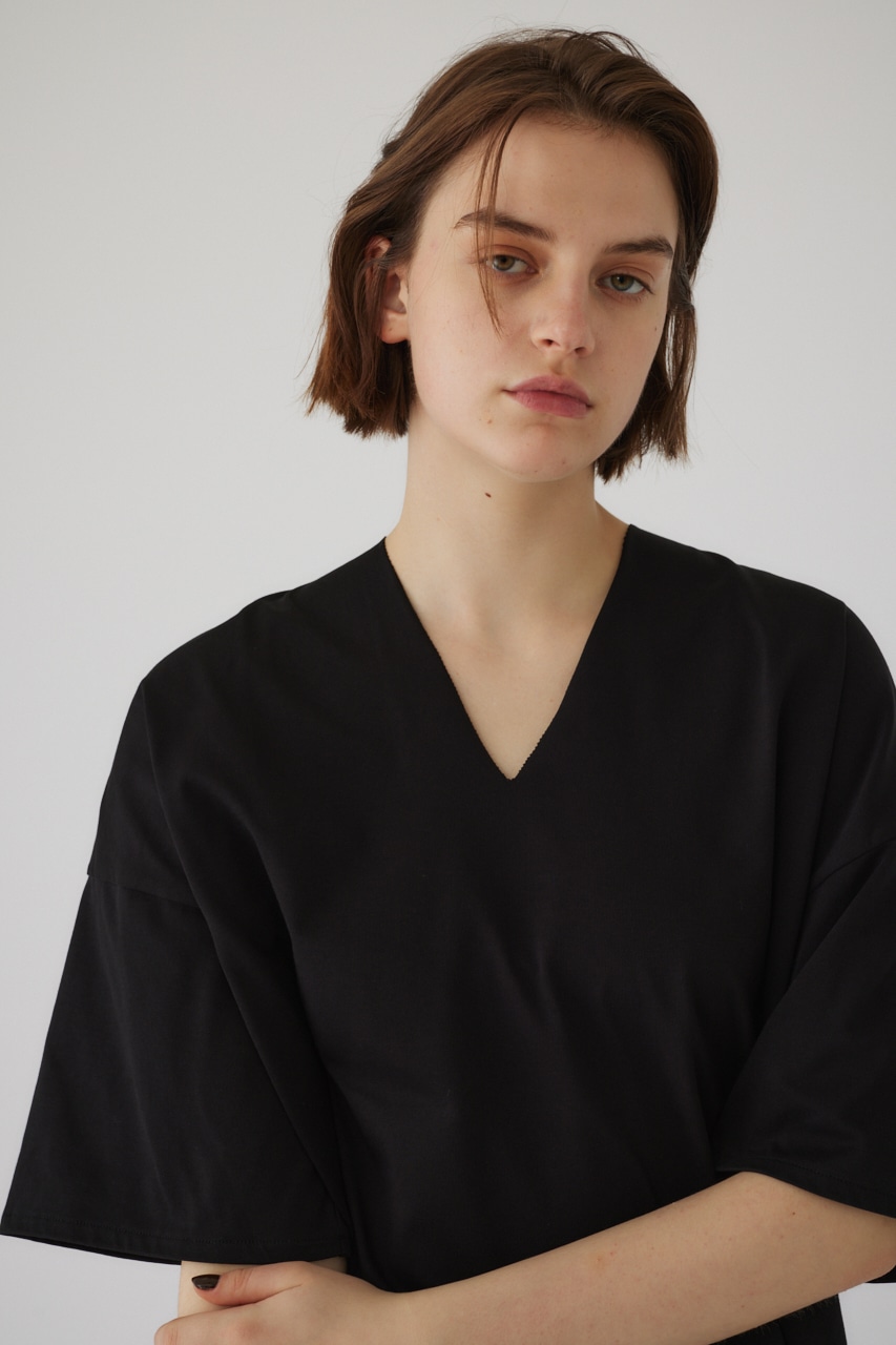 Oversized round T/SH BLK FREE