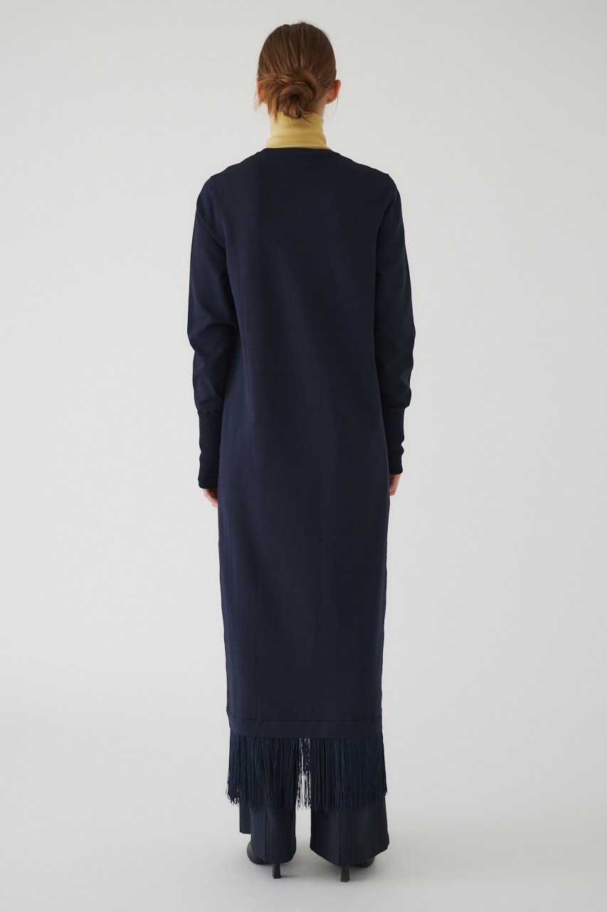 【LIMITED SALE】Fringe flare dress NVY 36