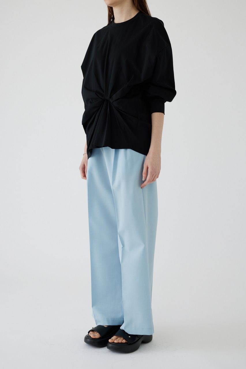 【LIMITED SALE】Front twist cut tops BLK FREE