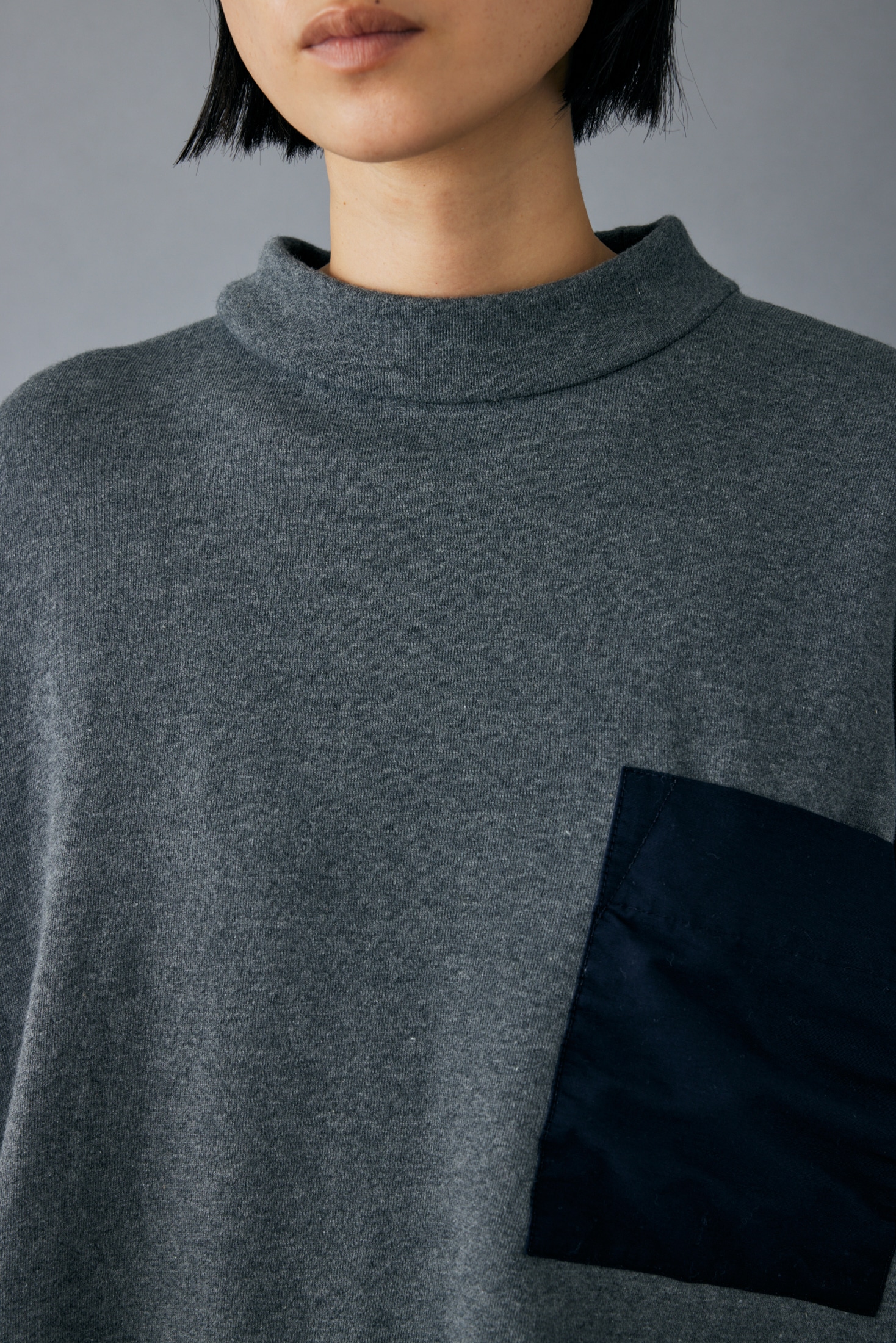combination layered　pullover
