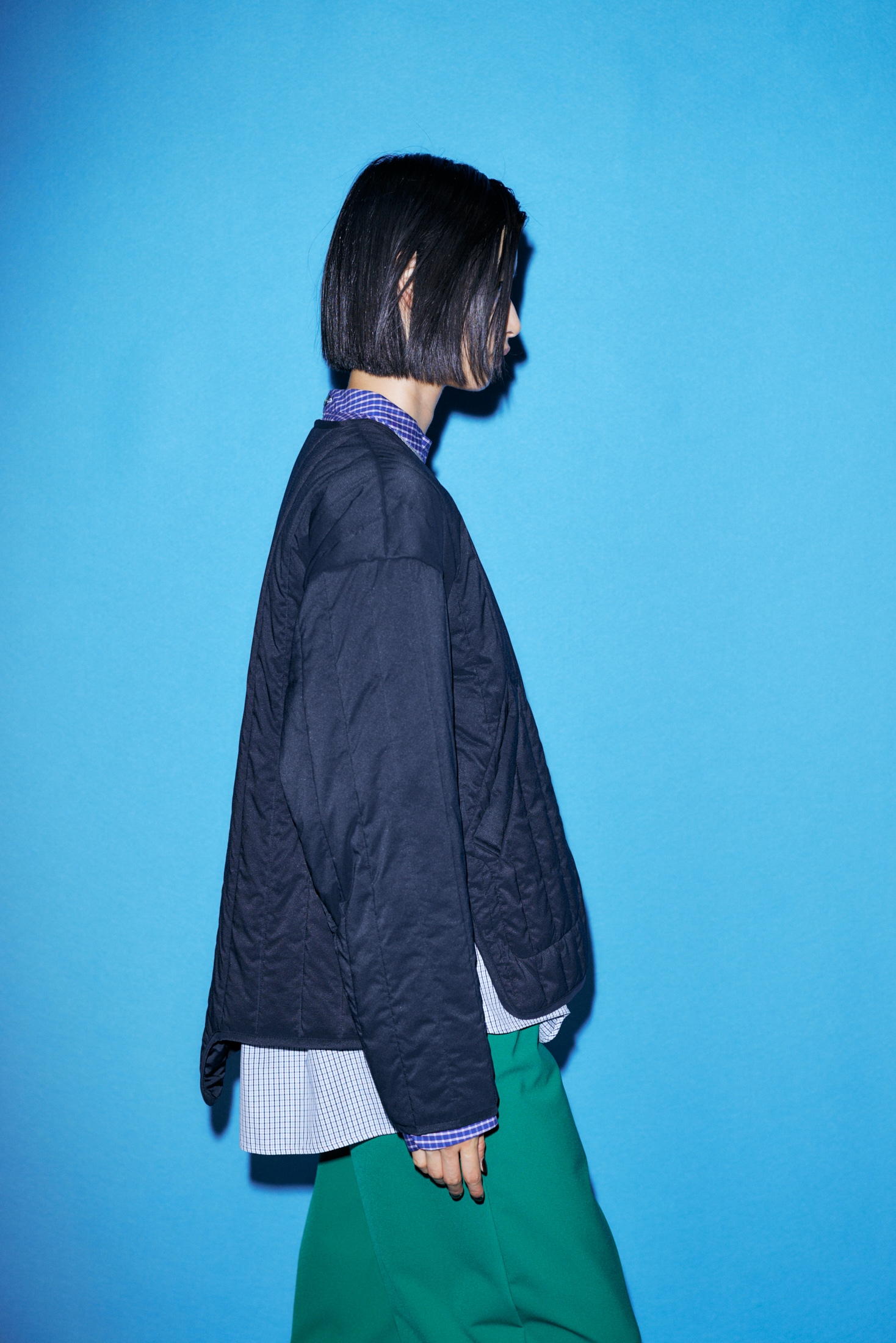 【Chikashitsu +】box padding jacket