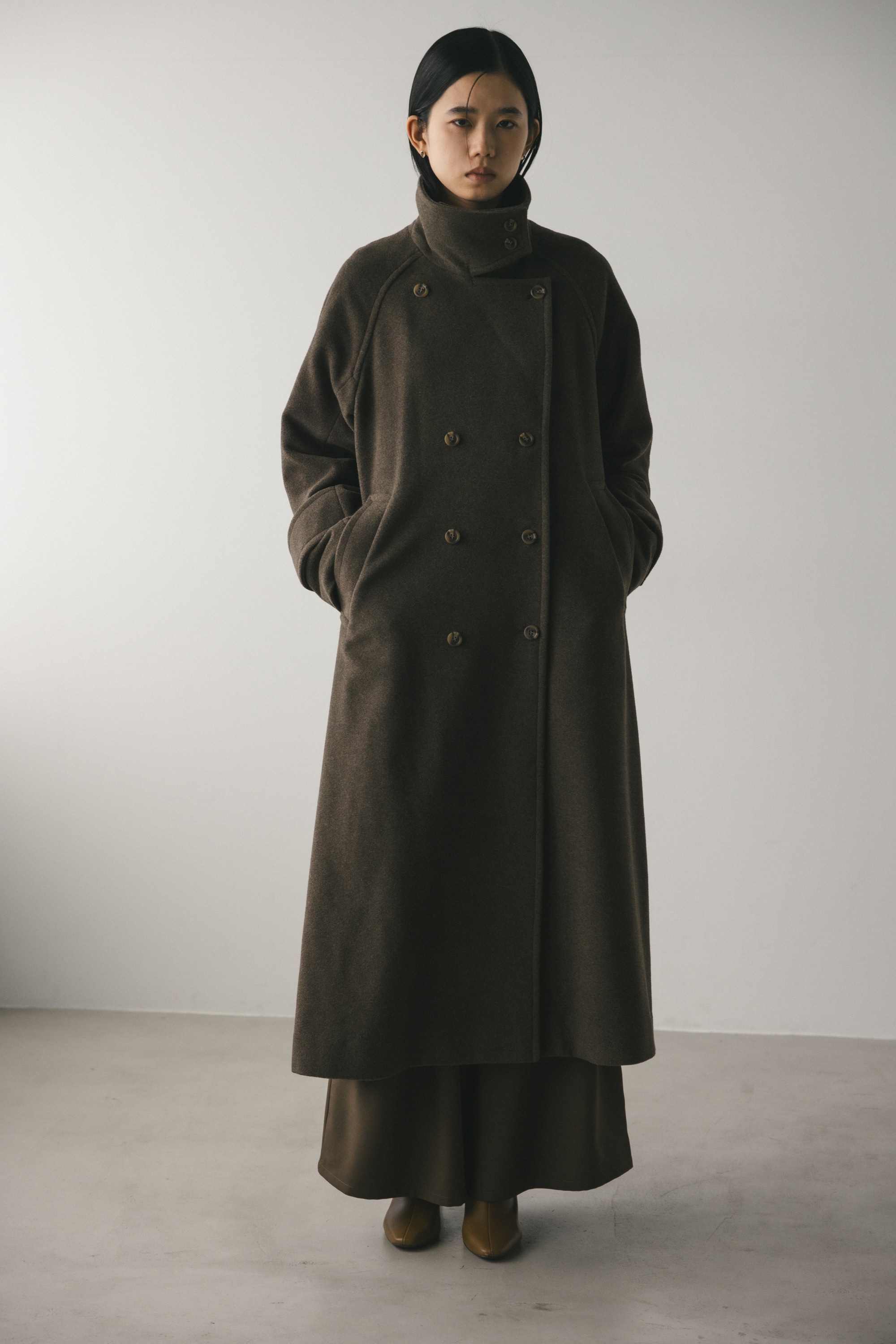 STYLEMIXER | 2WAYカラーウールロングダブルコート (コート ) |SHEL  