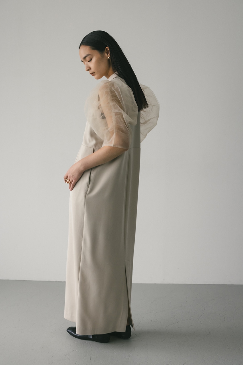 コンビネーションテーラーワンピース L/BEG M