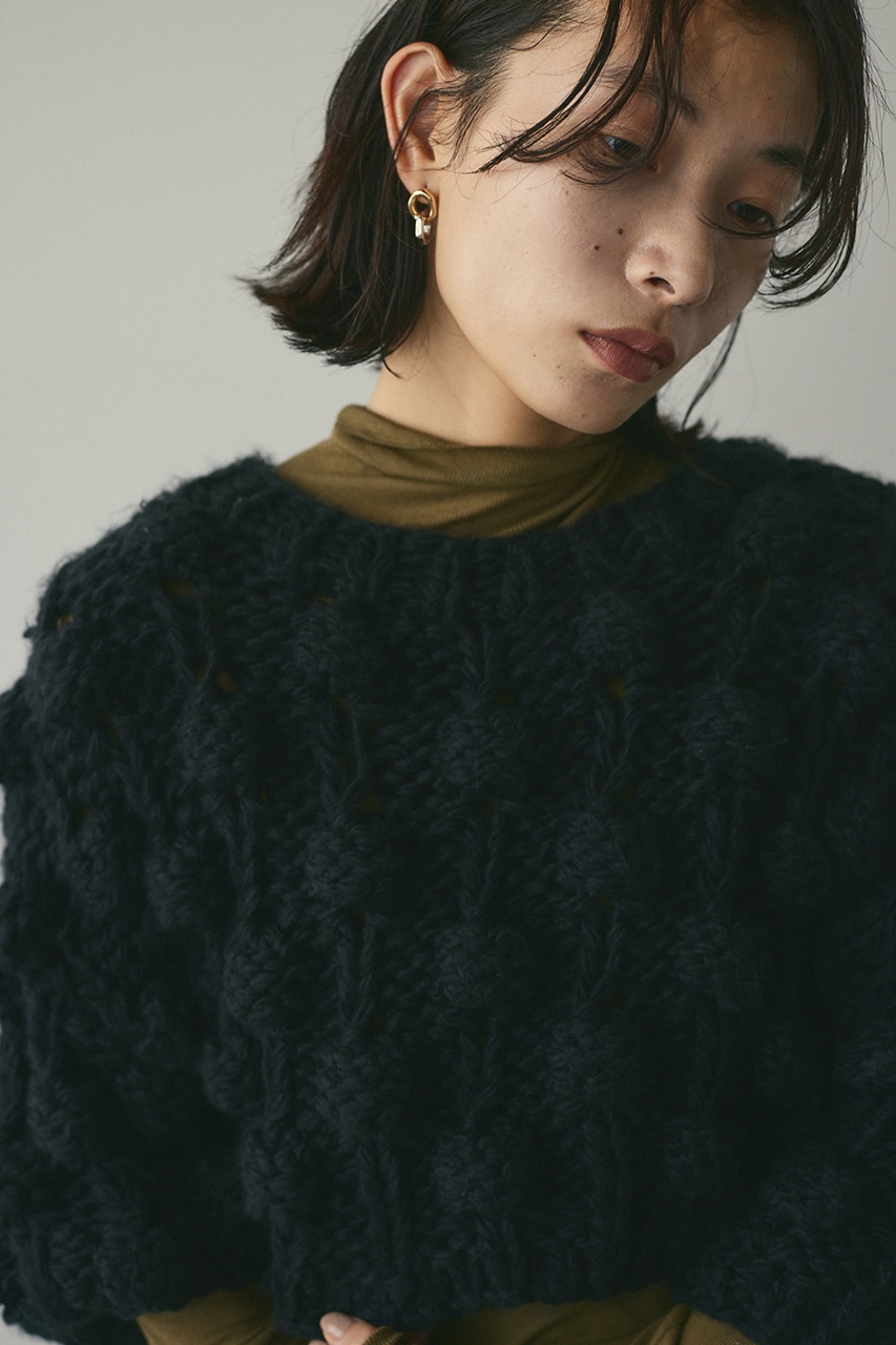 バブルボールハンドニット BLK FREE