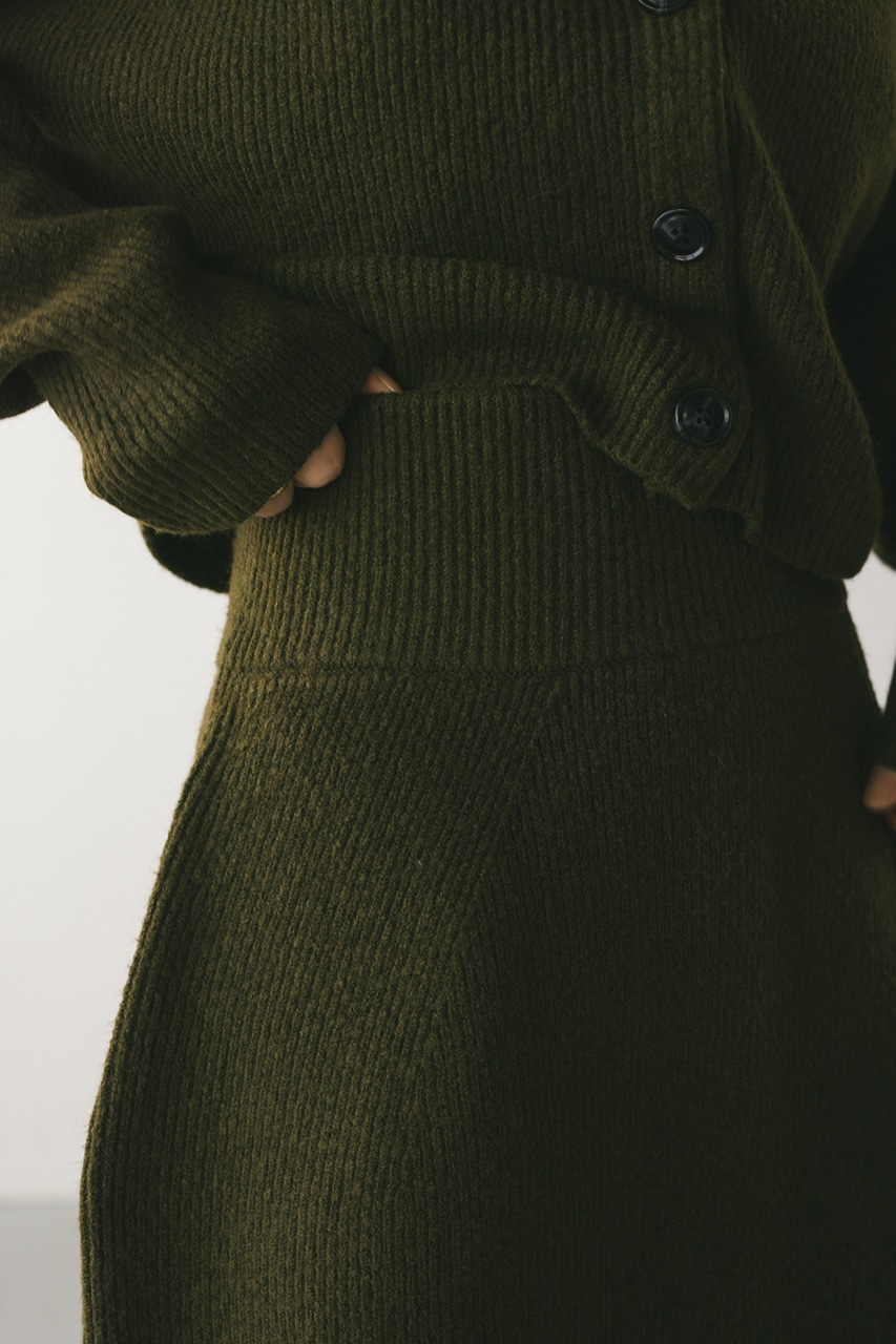 コクーンニットミニスカート KHA S