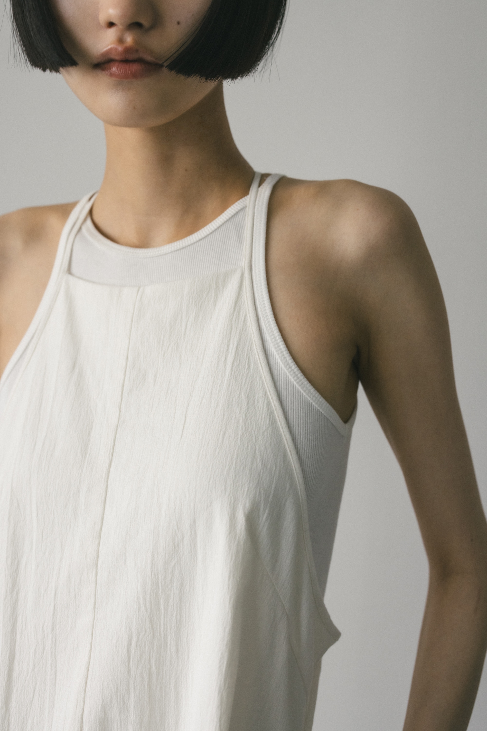 バッククロスアメスリキャミワンピース WHT M