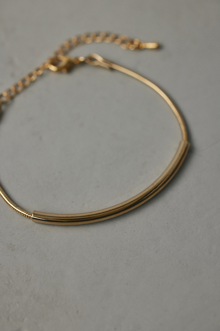 カーブラインチェーンブレスレット GLD FREE
