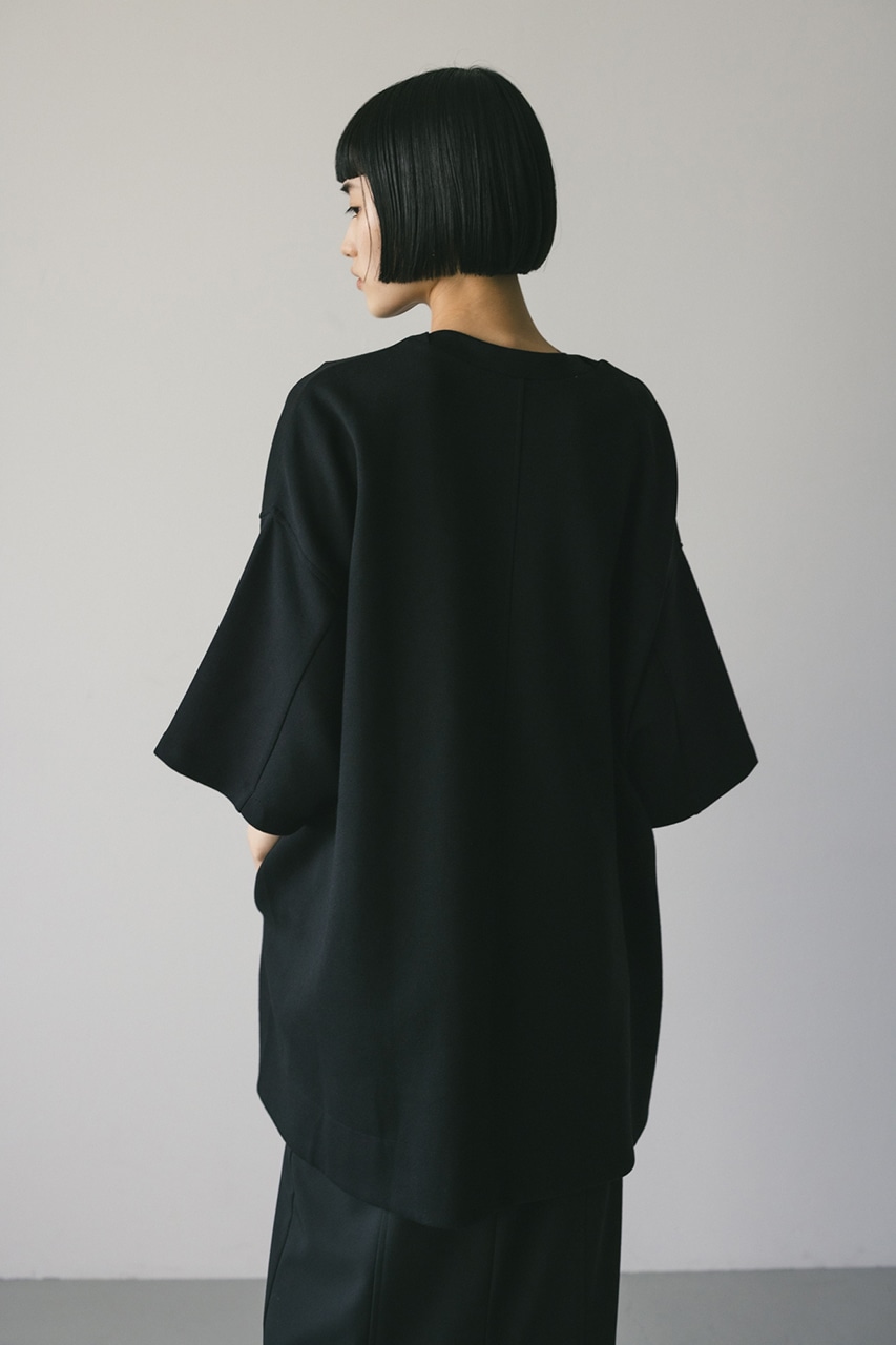 ダンボールスウェットボクシーミニワンピース BLK FREE