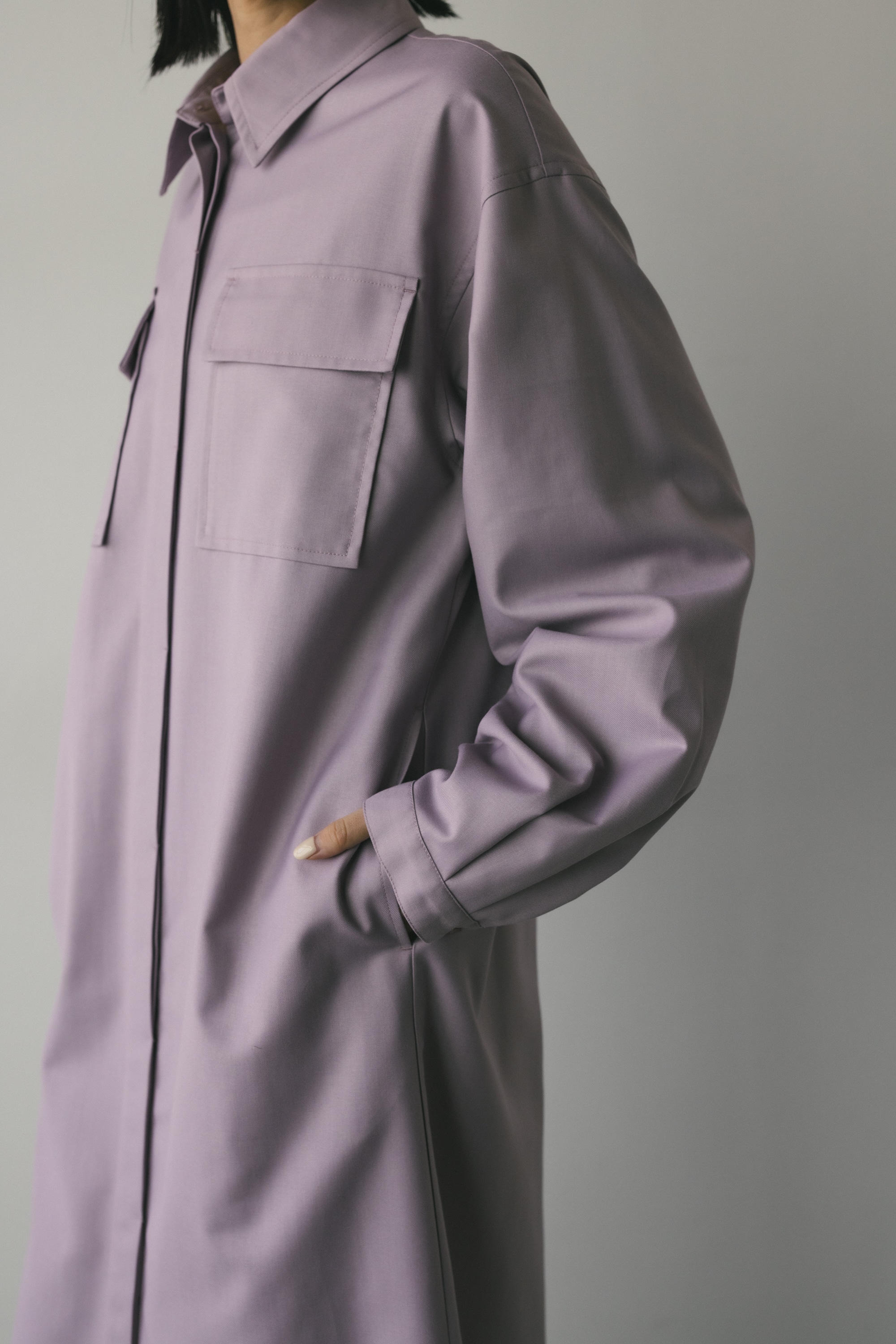 STYLEMIXER | ビッグポケットシャツワンピース (ワンピース(ミニ