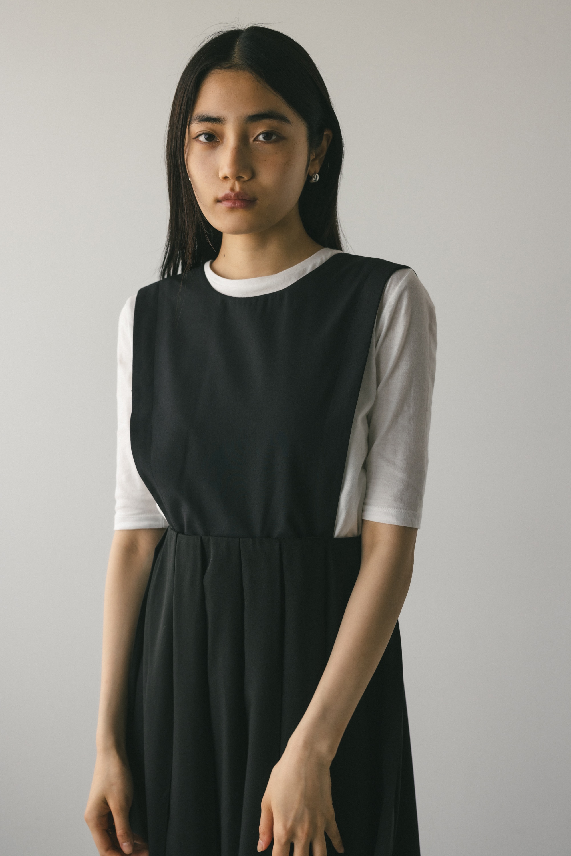 2WAYサイドオープンワイドプリーツスカート BLK M