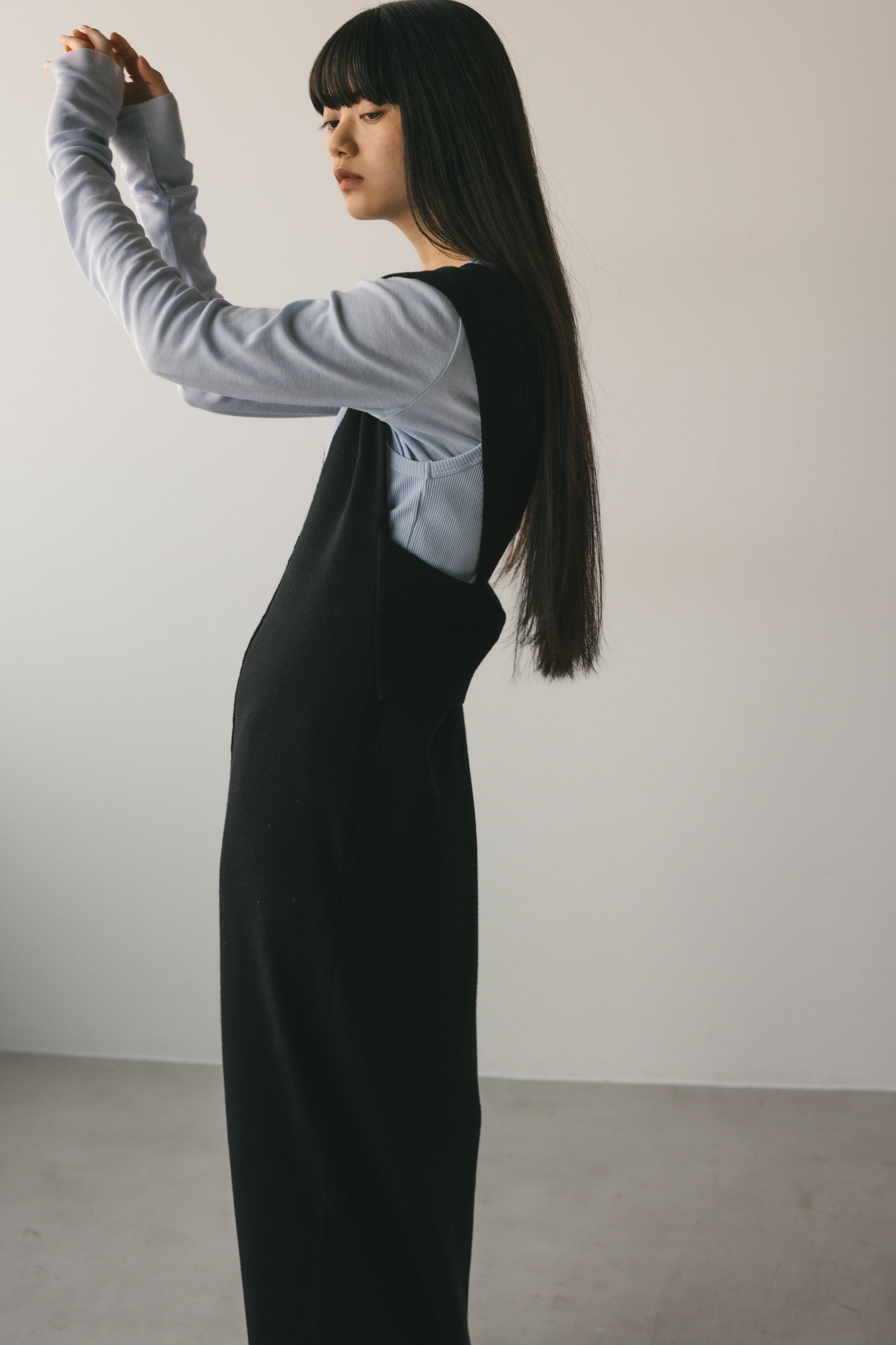 華やかストーン付スタンダード向けワンピース★練習着に最適！パーティーでも！ STYLEMIXER | コクーンスリーブコンビネーションニット