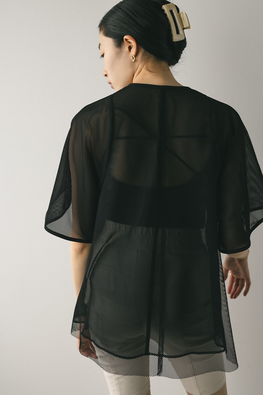 パイピングメッシュトップ BLK FREE