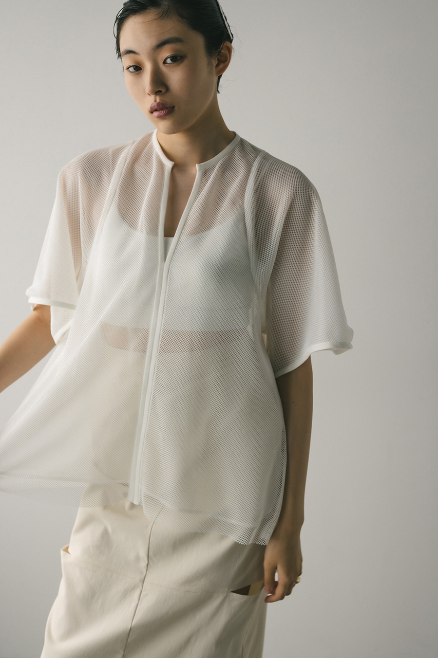 パイピングメッシュトップ WHT FREE