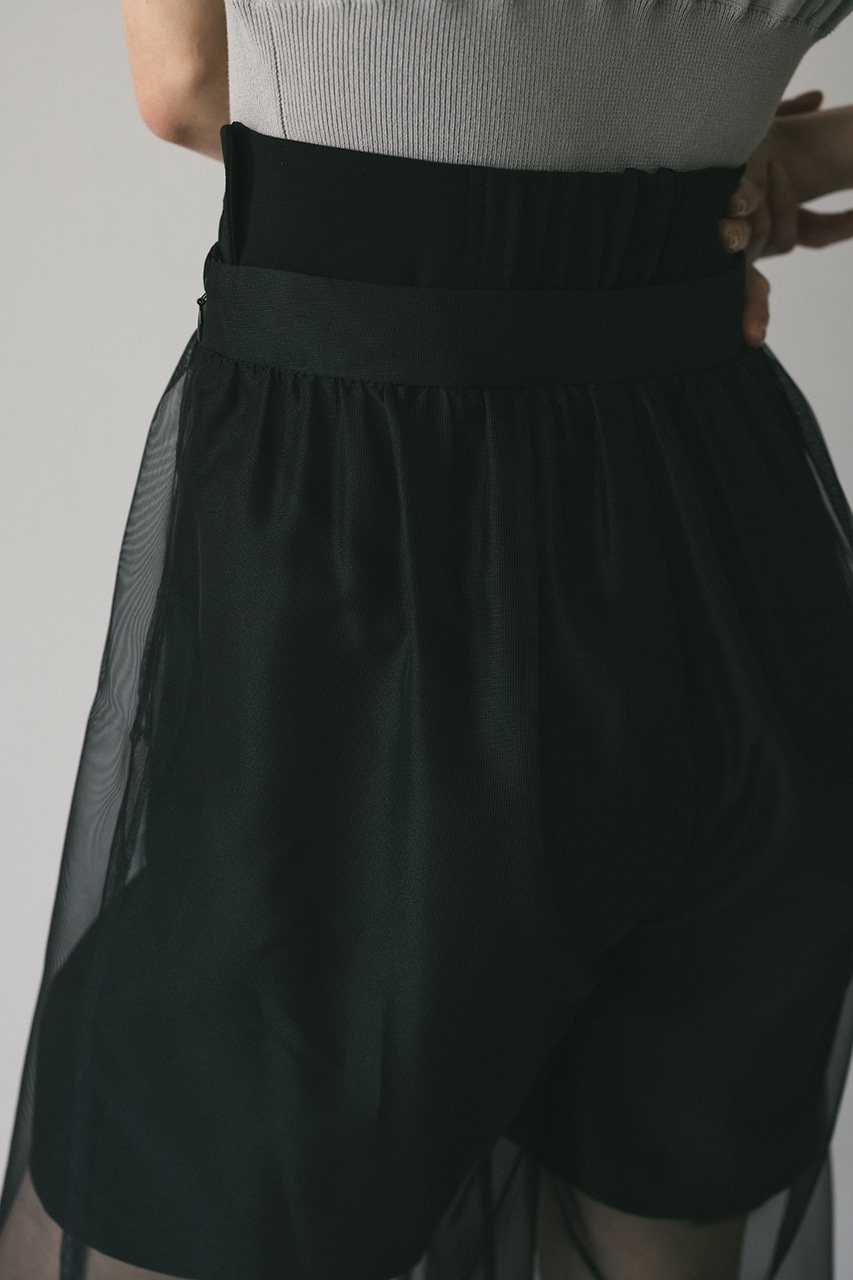 ハイシアーレイヤードパンツ BLK S