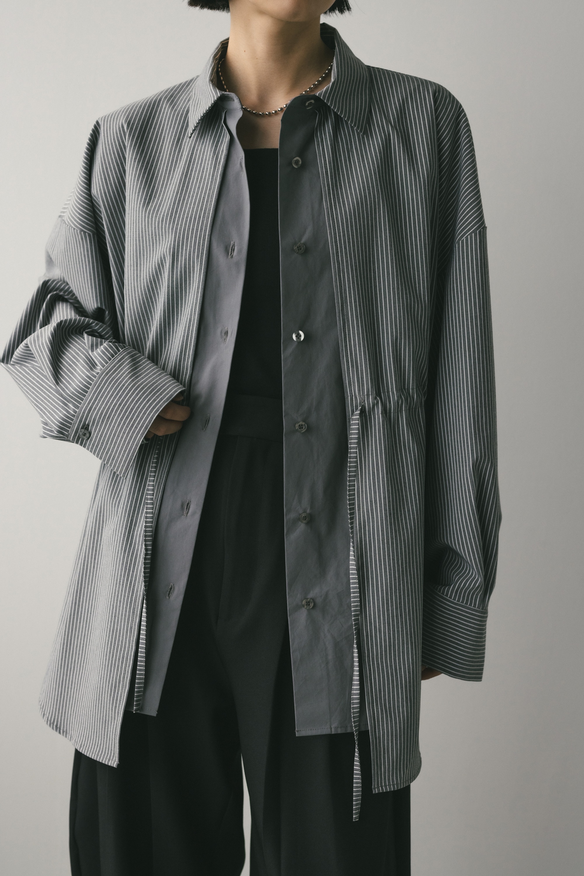 レイヤーコンビシャツ GRY FREE