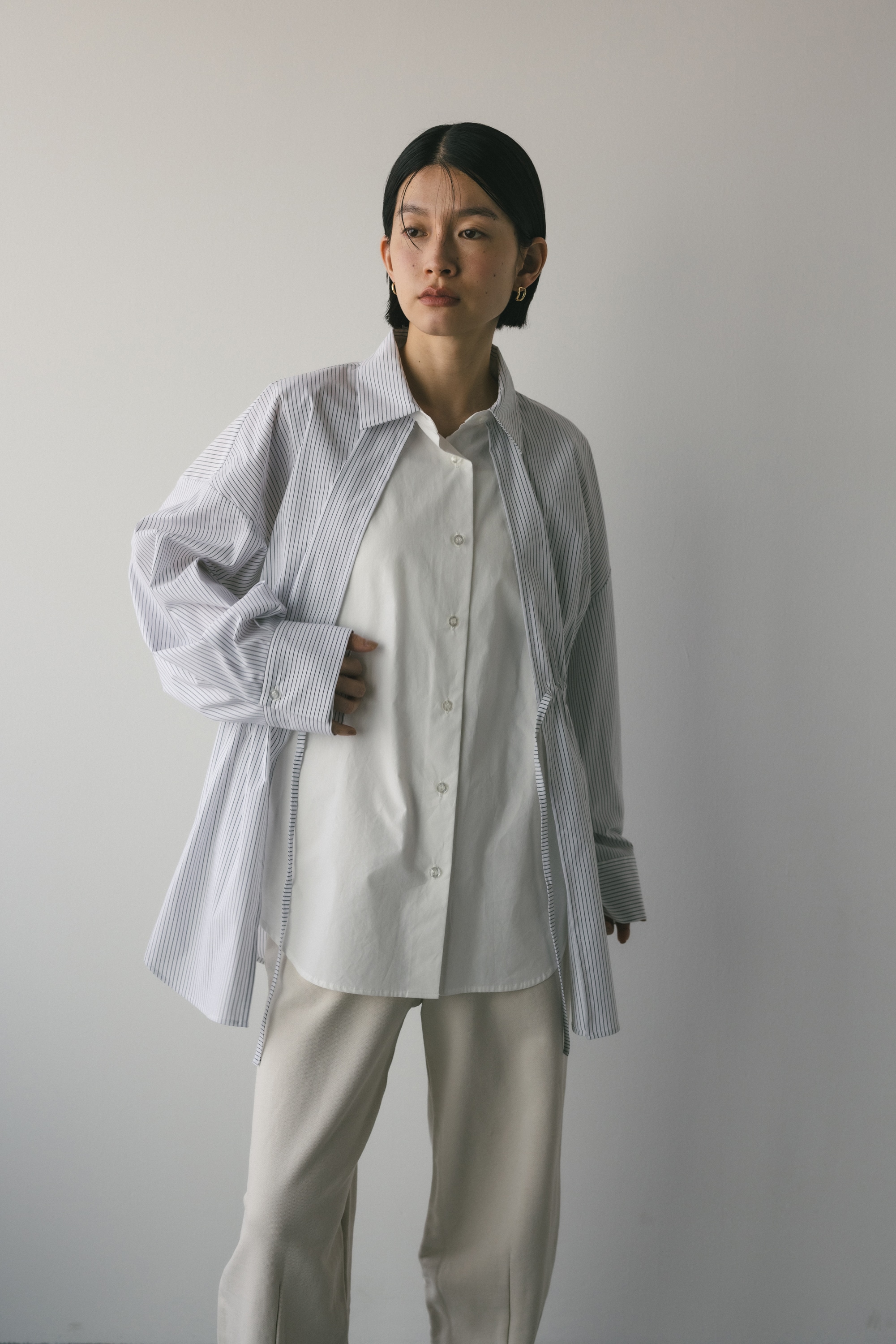 レイヤーコンビシャツ WHT FREE