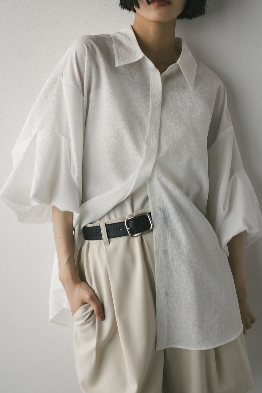 ニュアンスタックスリーブシャツ WHT FREE