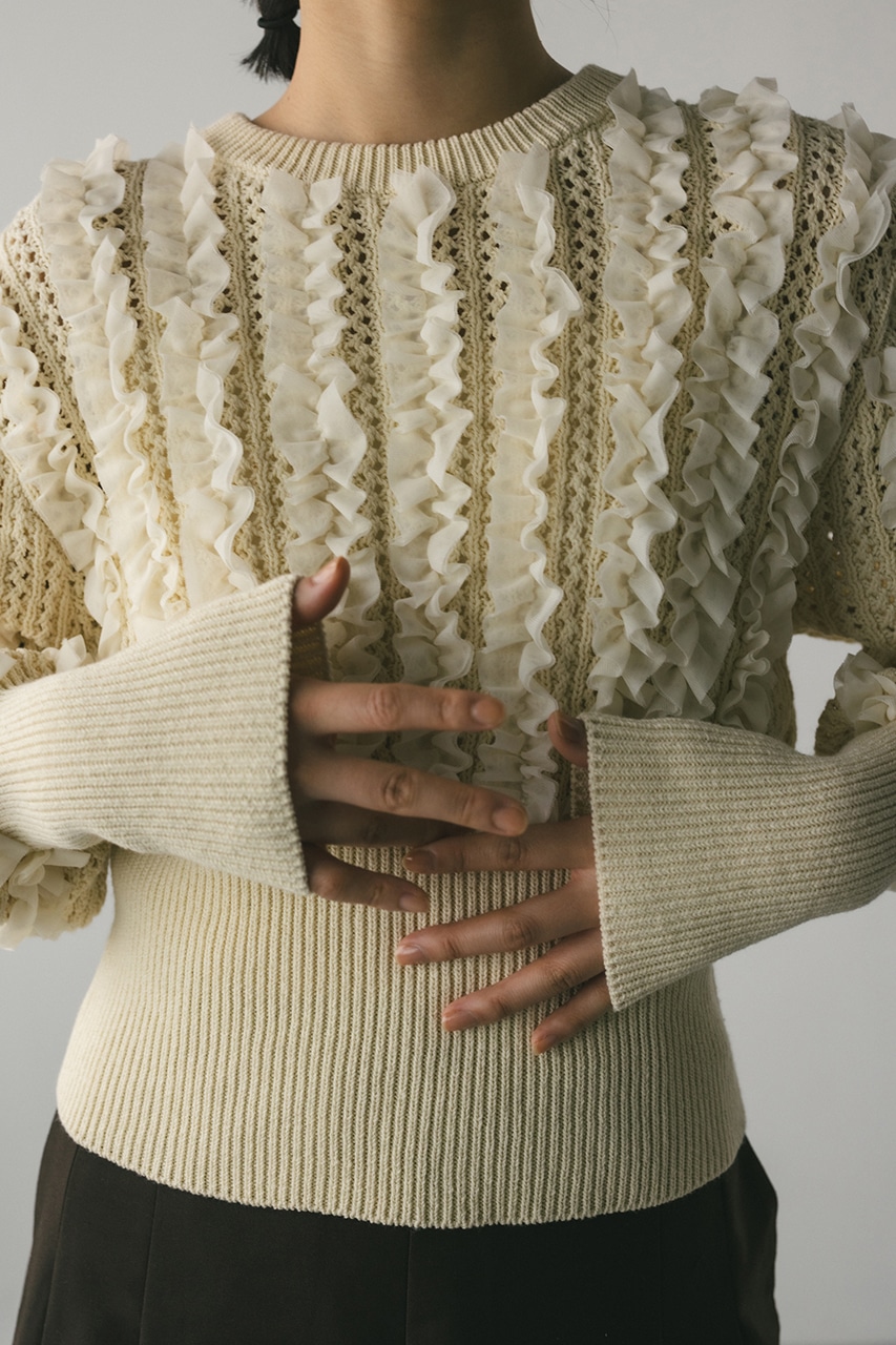 チュールフリルニット IVOY FREE