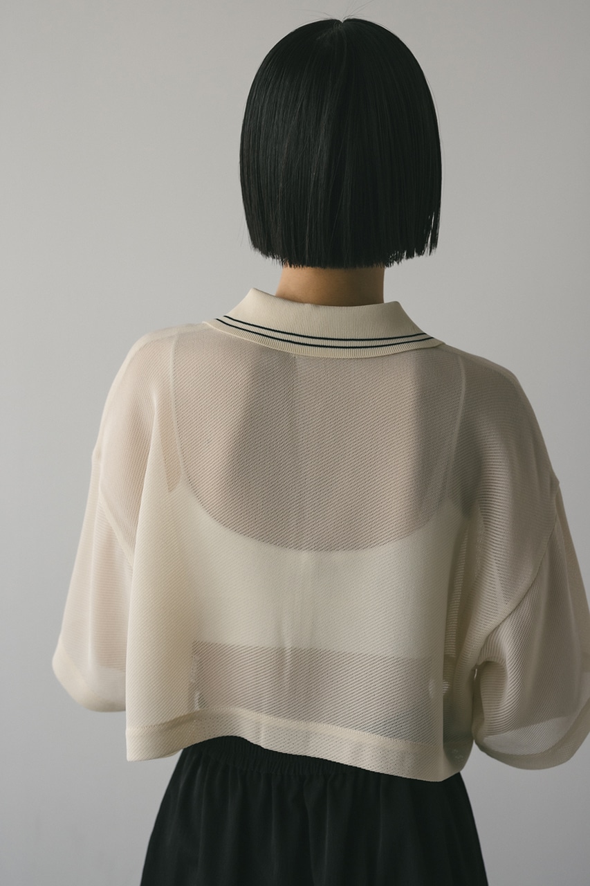 ラインカラーメッシュトップ IVOY FREE