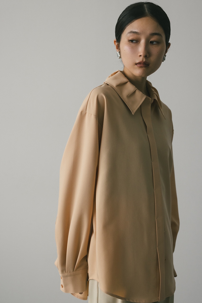 カラーギャザーシャツ L/ORG FREE