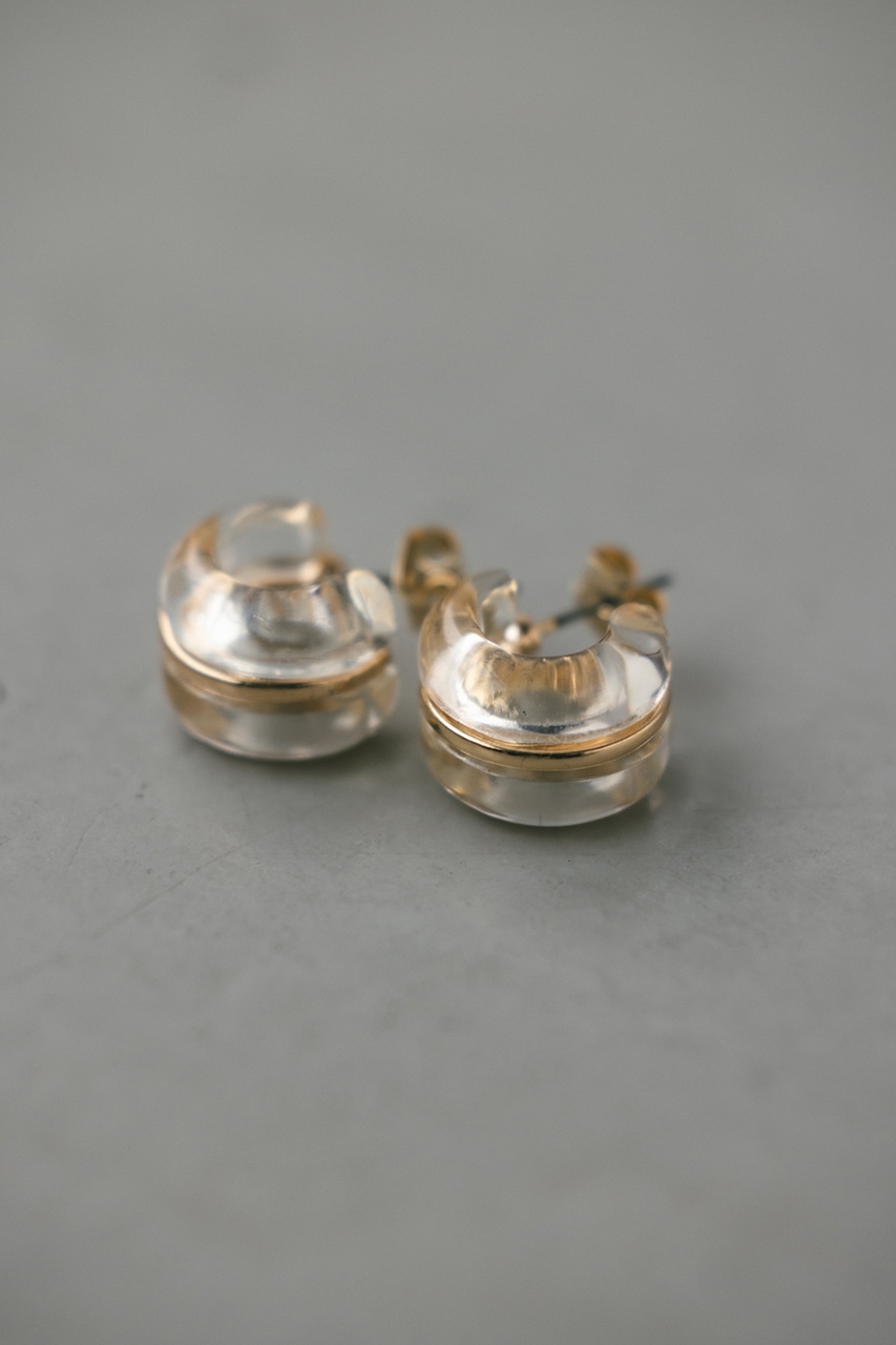 クリアフープピアス GLD FREE