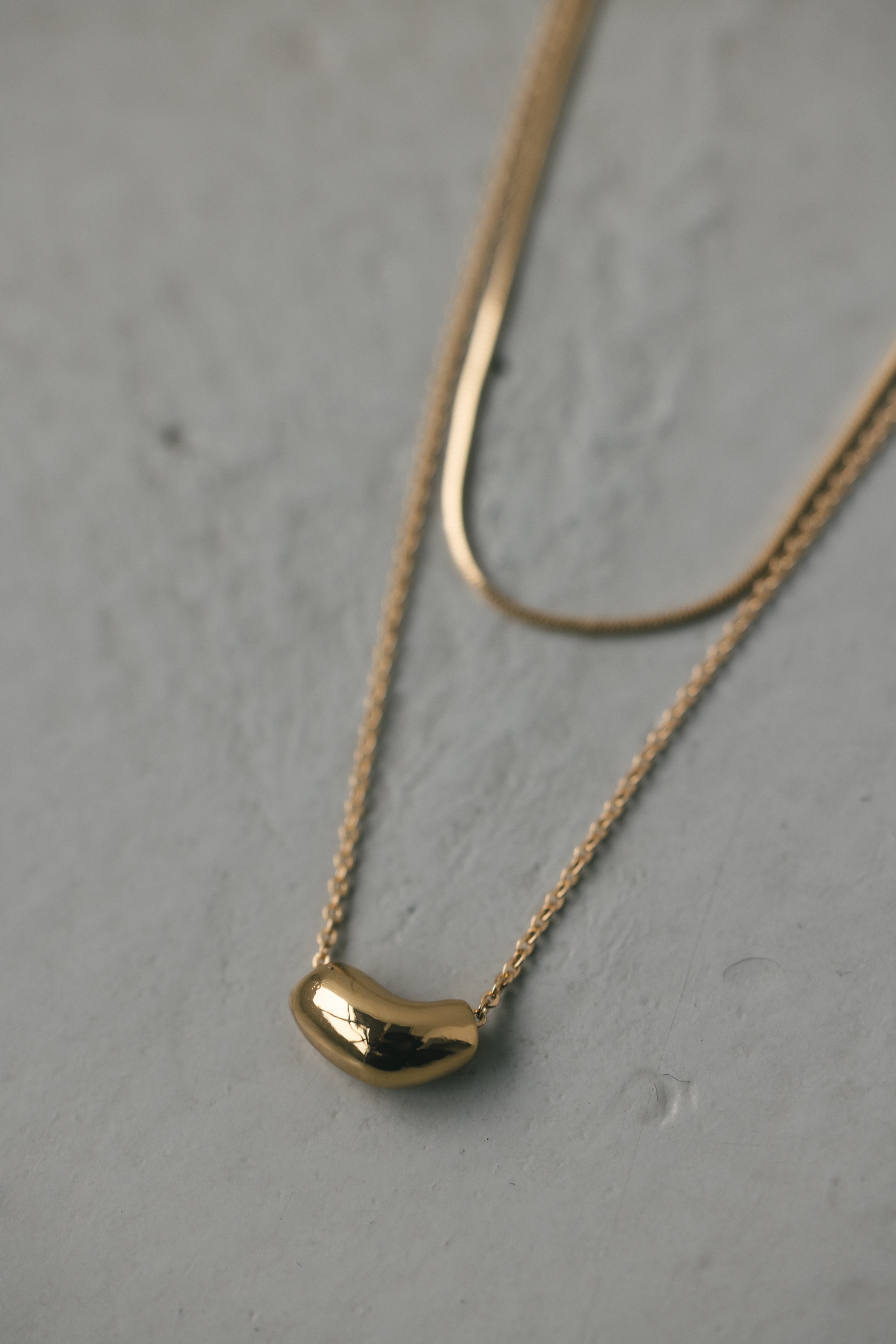 ダブルラインモチーフネックレス GLD FREE