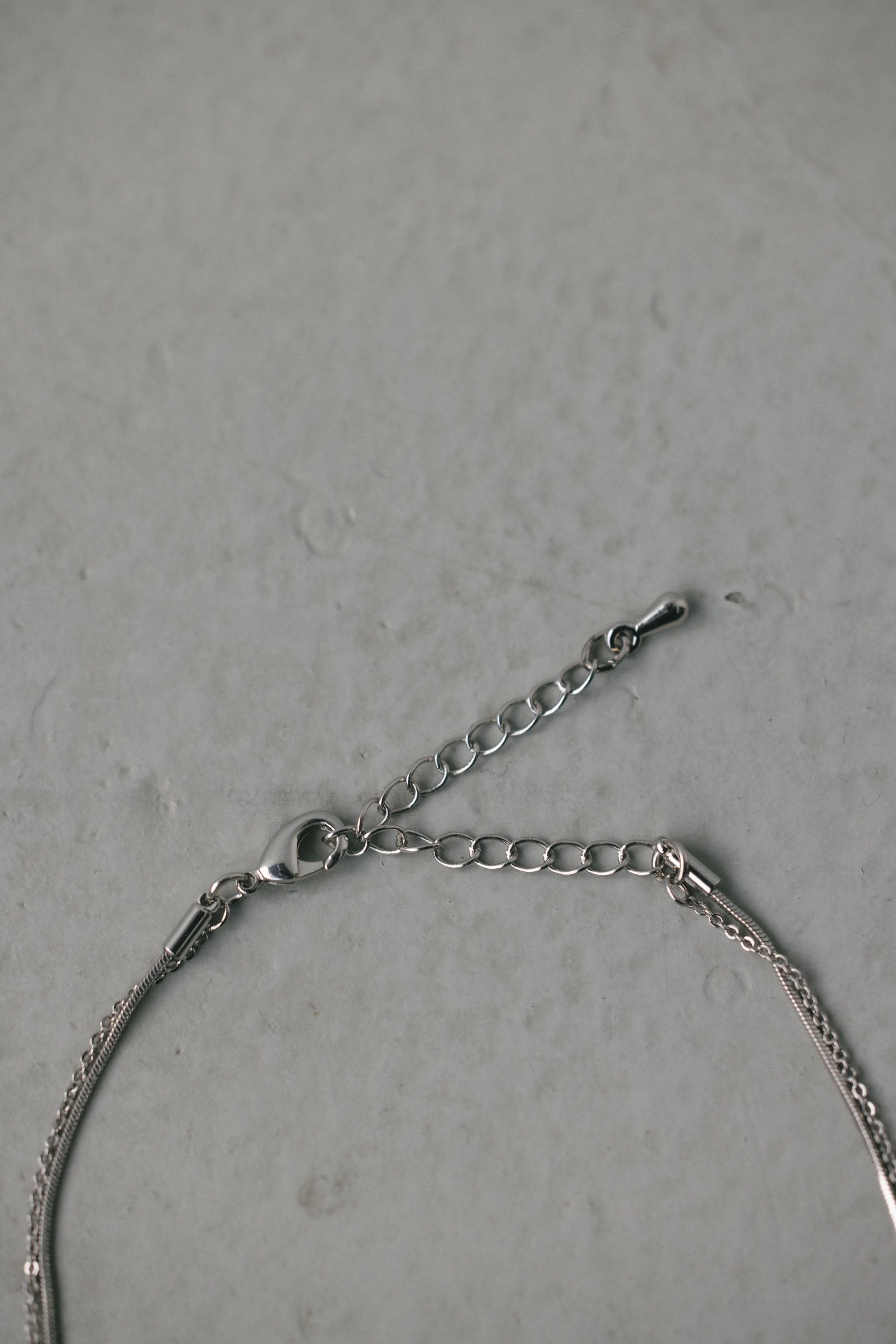 ダブルラインモチーフネックレス SLV FREE