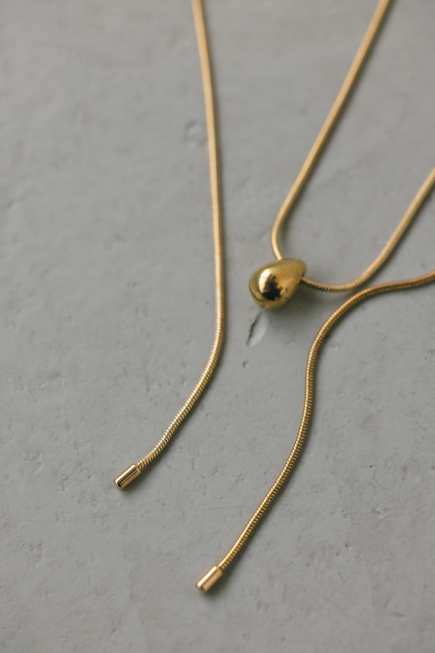 ドロップチョーカーロングネックレス GLD FREE