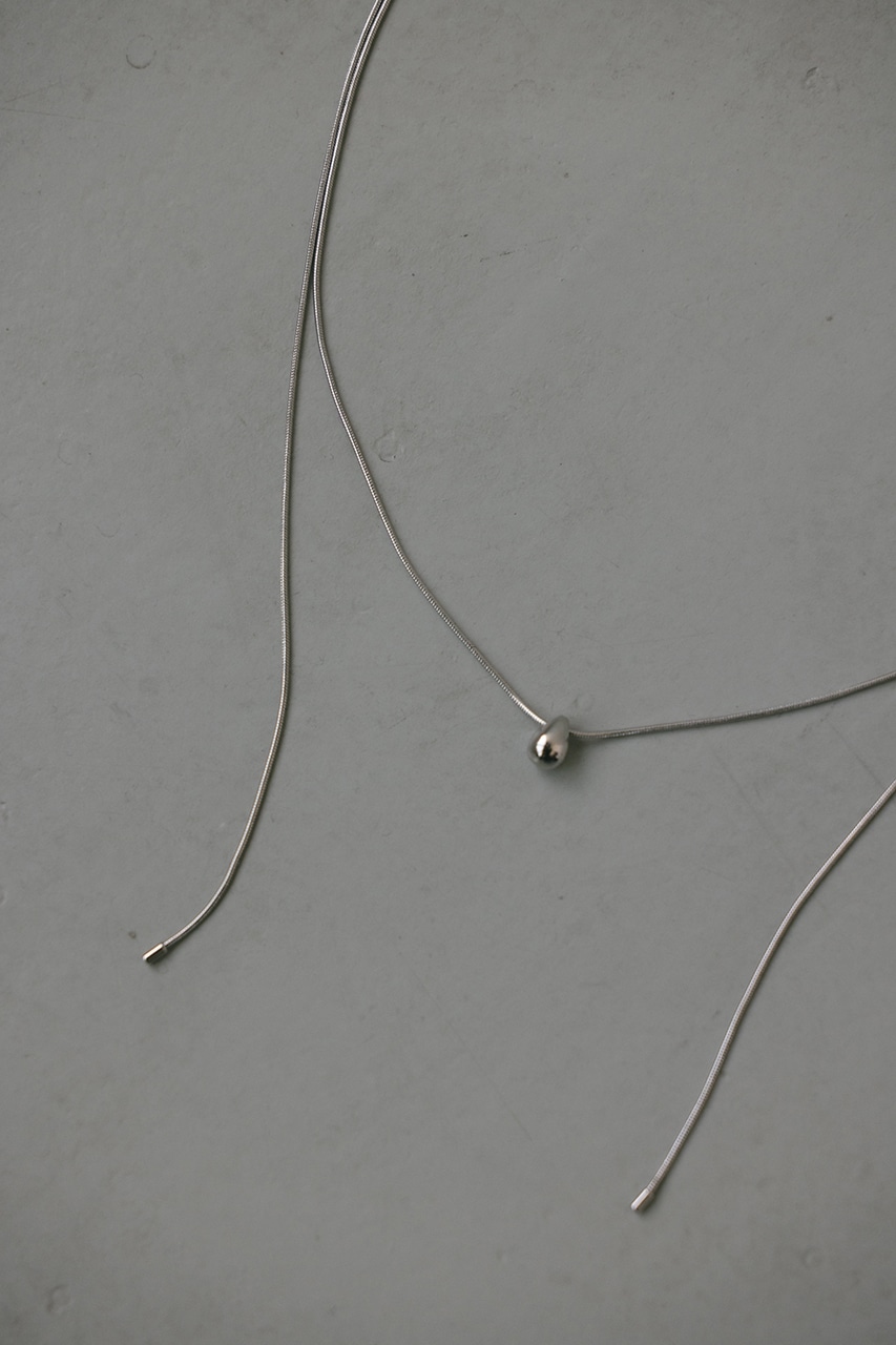 ドロップチョーカーロングネックレス SLV FREE