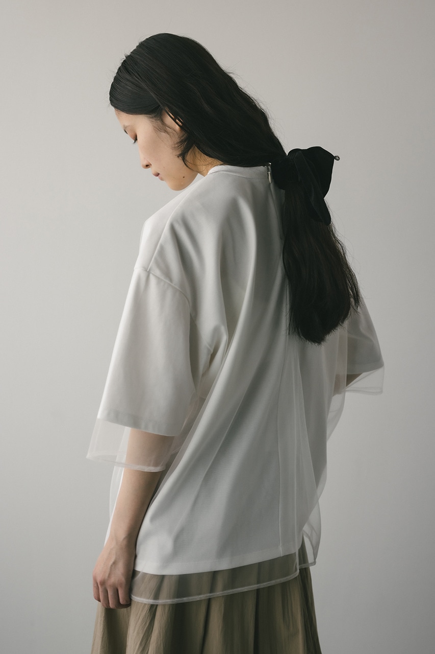 シアーレイヤードルーズT WHT FREE