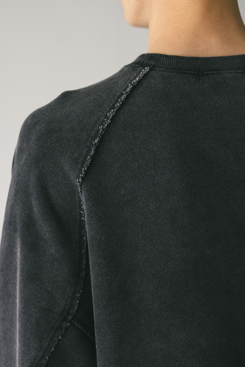 ピグメントクルーネックスウェット BLK M