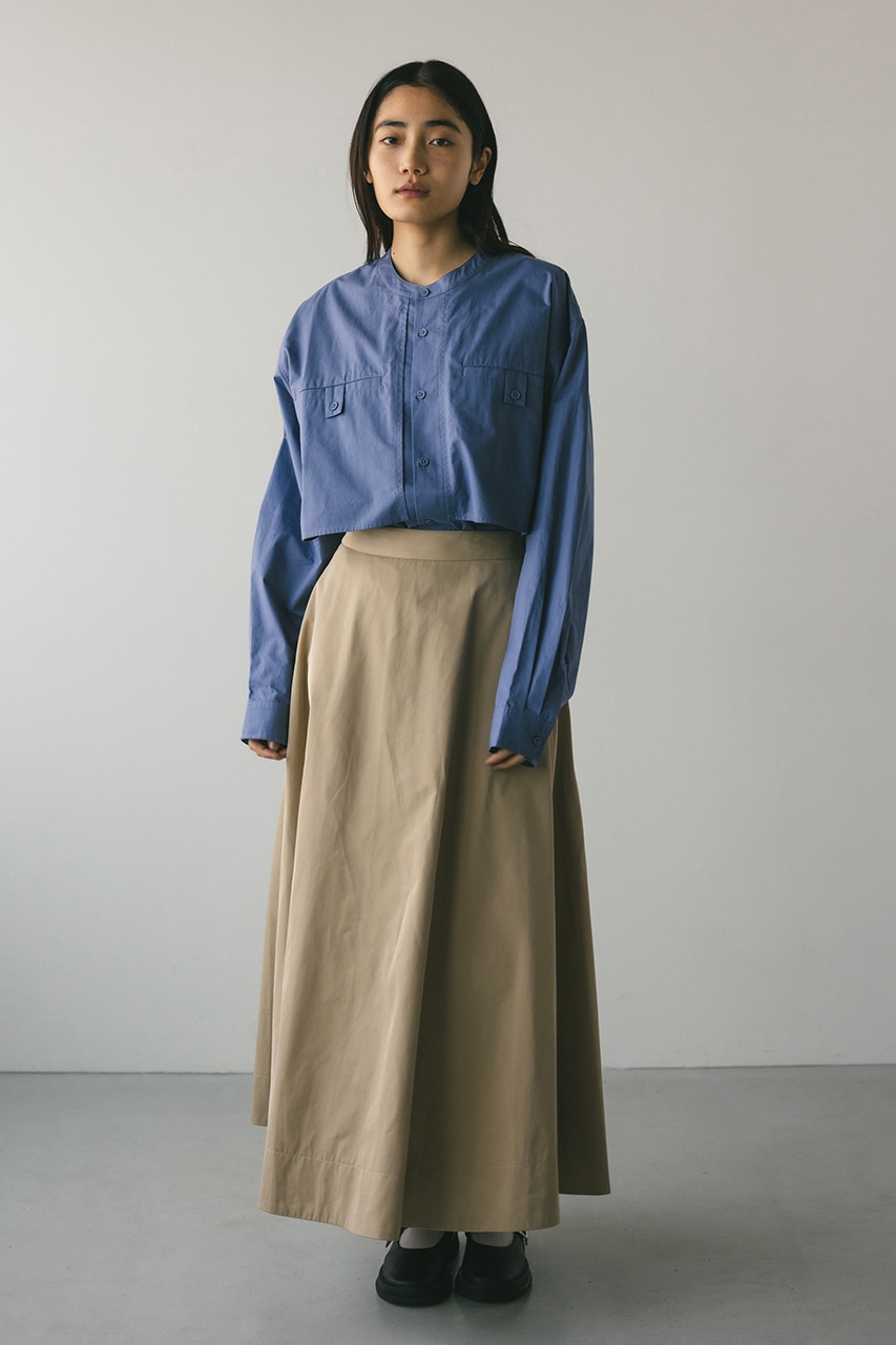 ビッグポケットフラップシャツ BLU L