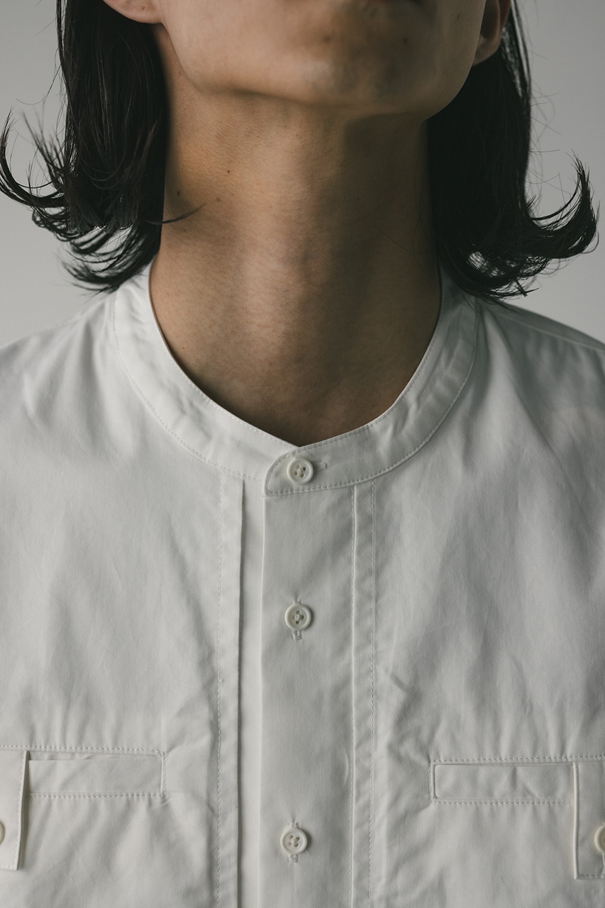 ビッグポケットフラップシャツ WHT L