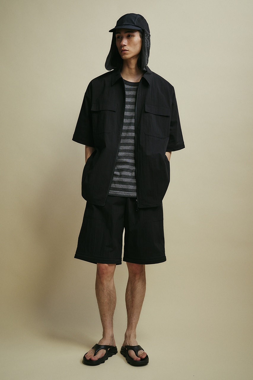 ACTIVE撥水デタッチャブルシャツ BLK M