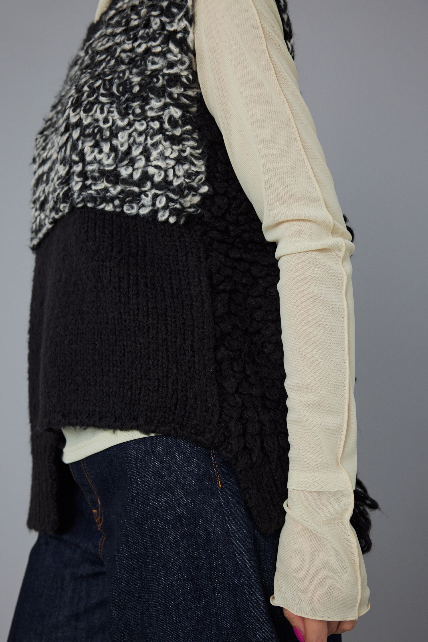 HeRIN.CYE | Scale knit vest (ベスト ) |SHEL