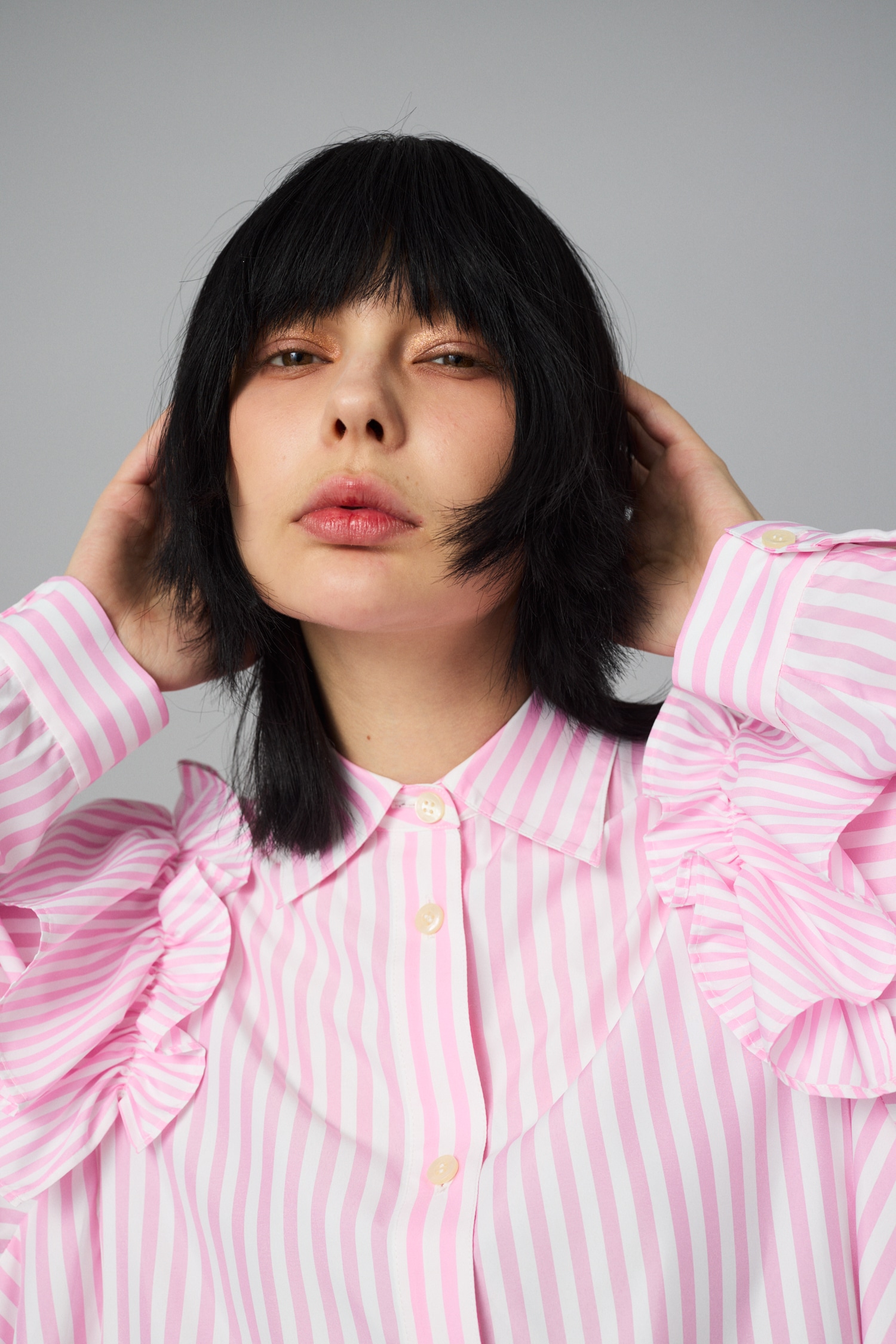 Frill sleeve shirt PNK FREE