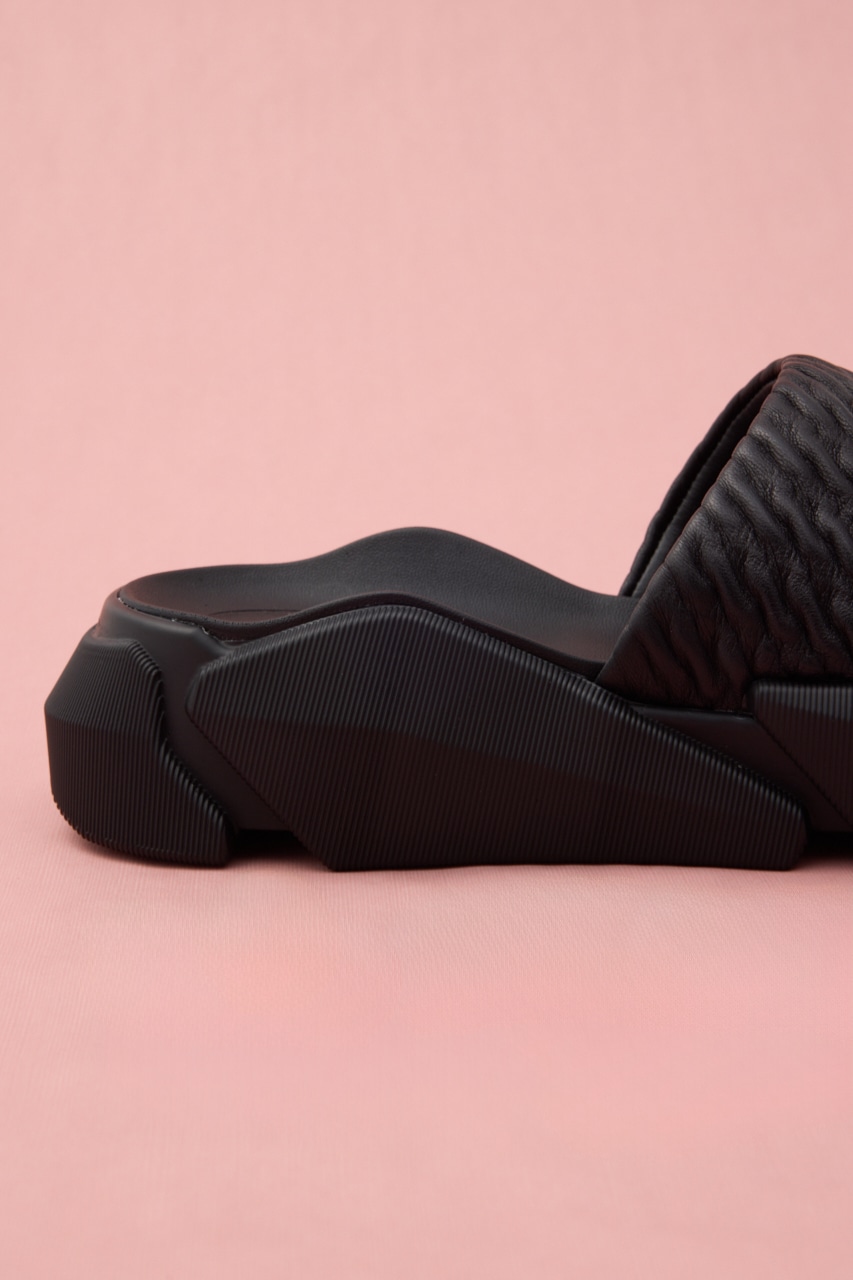 ガボンボリュームサンダル BLK 24.5cm