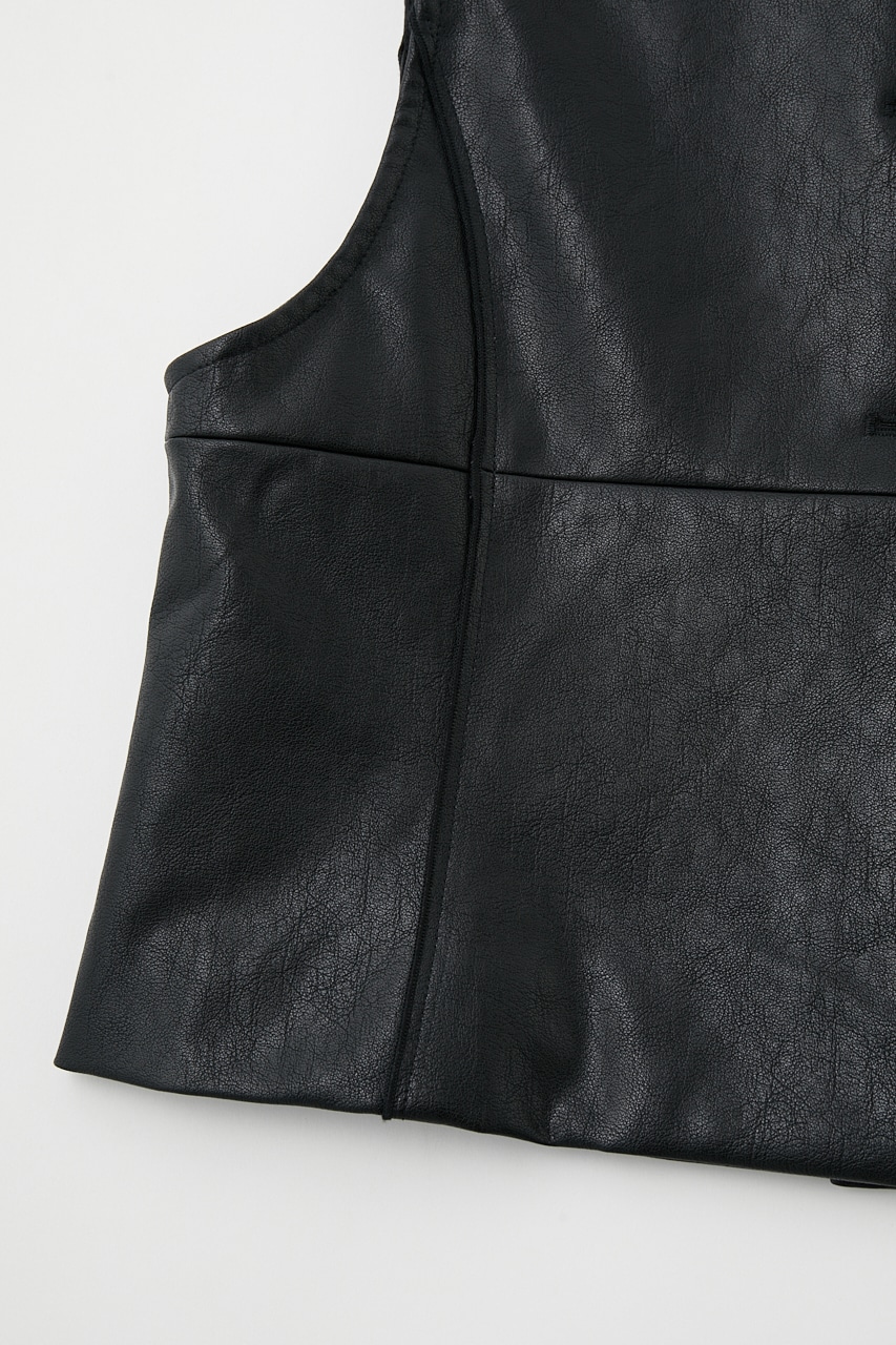 MOUSSY   MINIMAL F／LEATHER ベスト ベスト   SHEL'TTER WEBSTORE